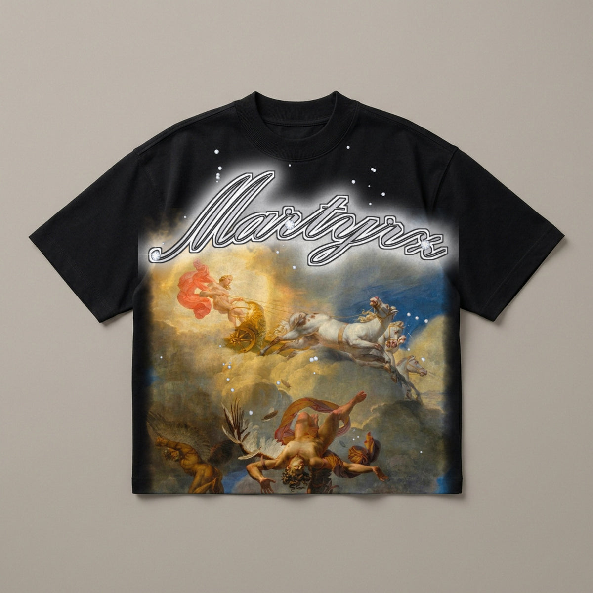 Icarus Tee, black, front